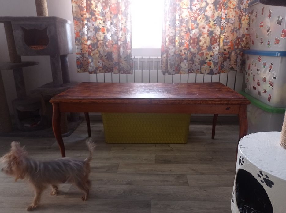 Продам деревянный стол с резными ножками.