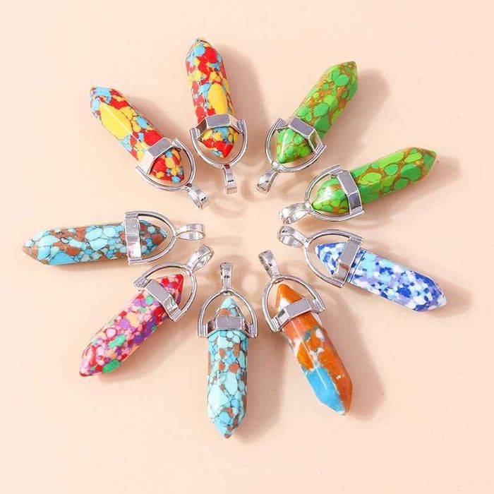 Pendativ, colier, cercei, pietre semipretioase, medalion