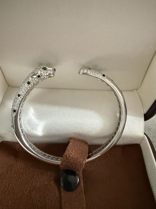 Браслет пантера серебро 925 в стиле Cartier