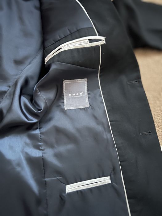 Costum negru sacou si pantaloni BMan 48