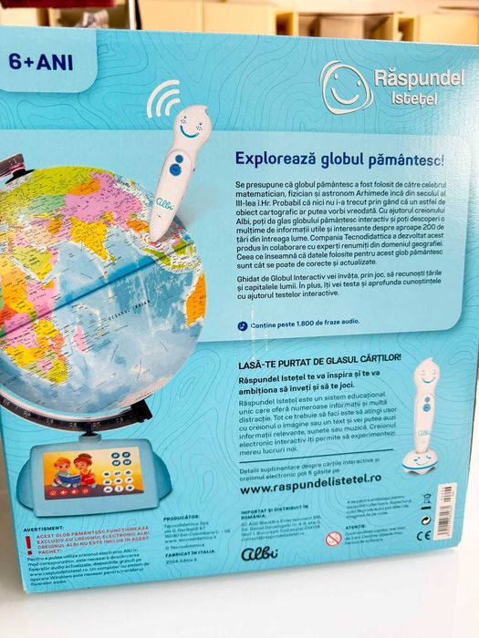 Glob interactiv Răspundel Istețel în limba română – nou, 6+ ani