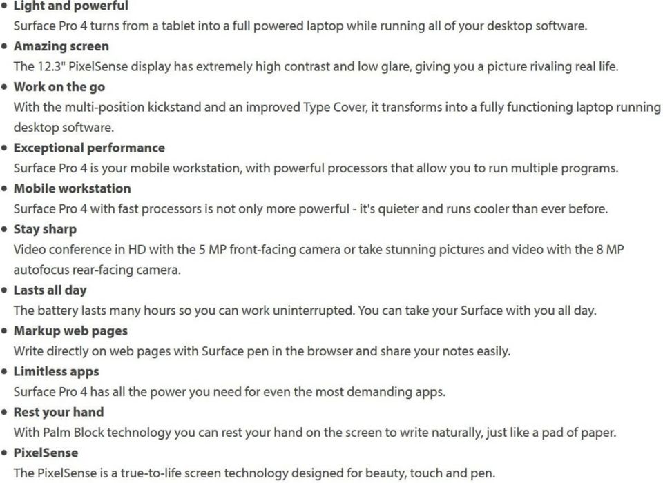 Microsoft surface Pro 4