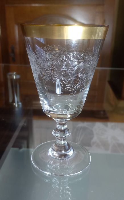 Set pahare cristal aurite 24 buc. -  Royal_Albert - anii 1920