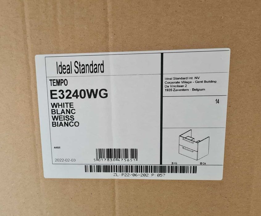 Set mobilier baie suspendat 60 cm, Ideal Standard, cu lavoar + oglinda