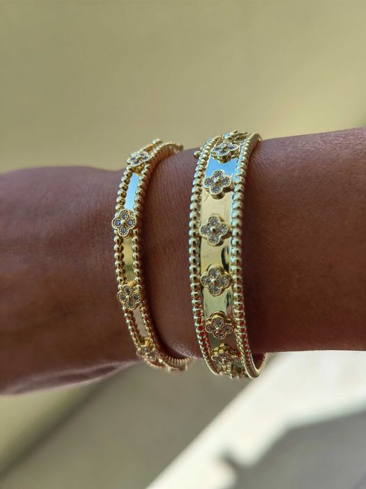 Златна дамска гривна -Van Cleef & Arpels VCA Vintage Alhambra