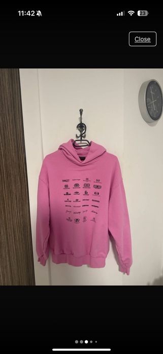 Hanorac Balenciaga roz stare buna