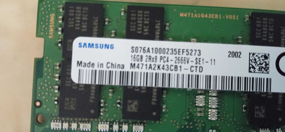 Ram DDR4 8 16 32gb 2400T 2666v 3200a Hynix Samsung laptop rami