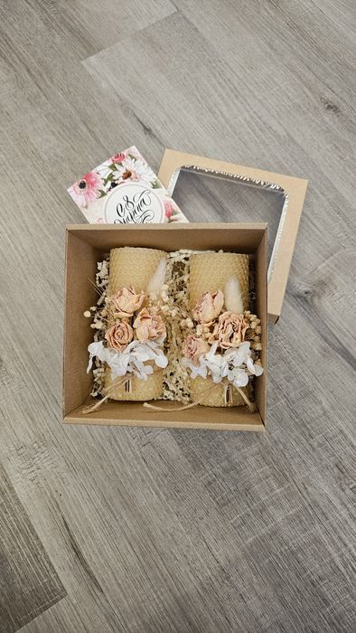 Подарочный набор свечей из вощины