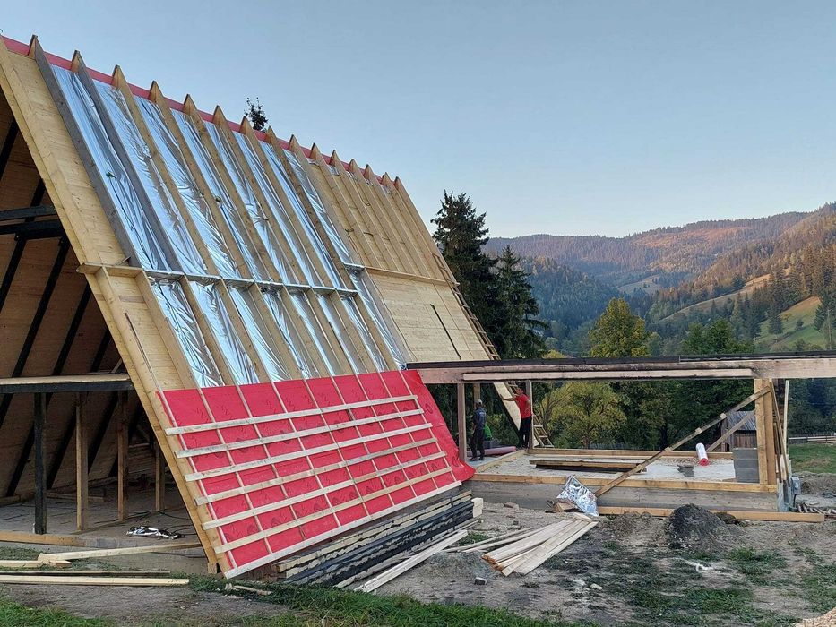 Cabana stil A-Frame, Casa, Foisoare si Terase din structura de lemn la comanda