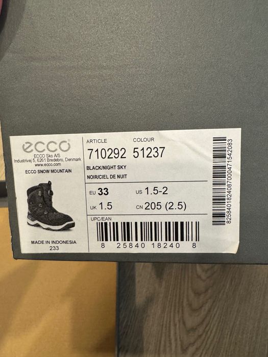 Ботинки Ecco Snow Mountain 33рр