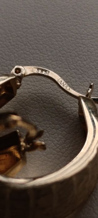 Золотые серьги цвет жёлтый, проба 585,вес 4,14 гр