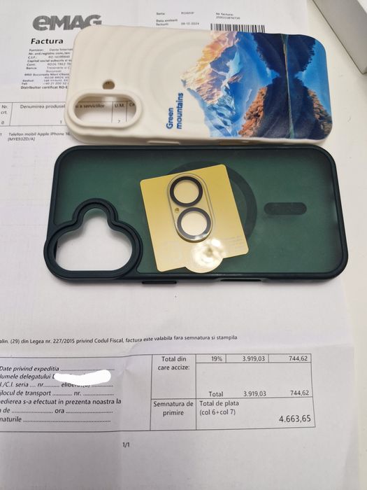 Iphone 16, +2huse, in garantie