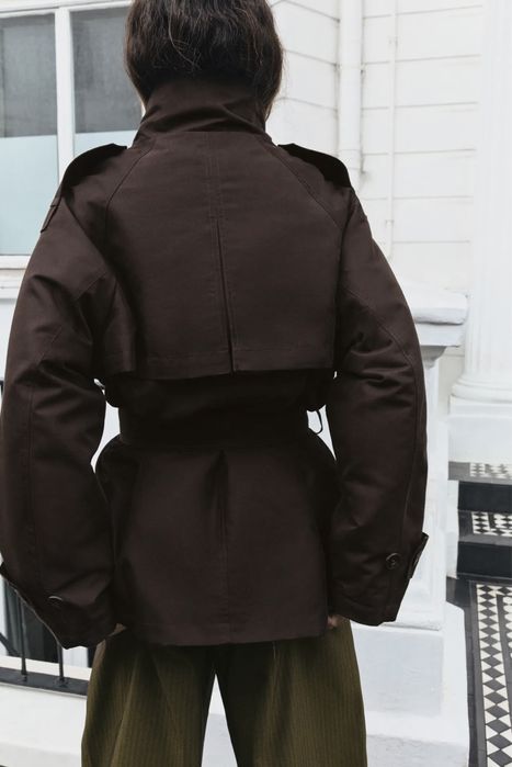 Тренч коричневый ZARA
