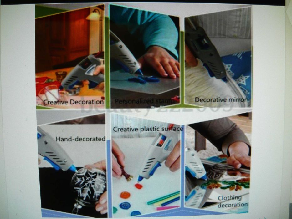 Pistol lipit batoane plastic la cald NOU cu acumulator 2 Ah, garanție