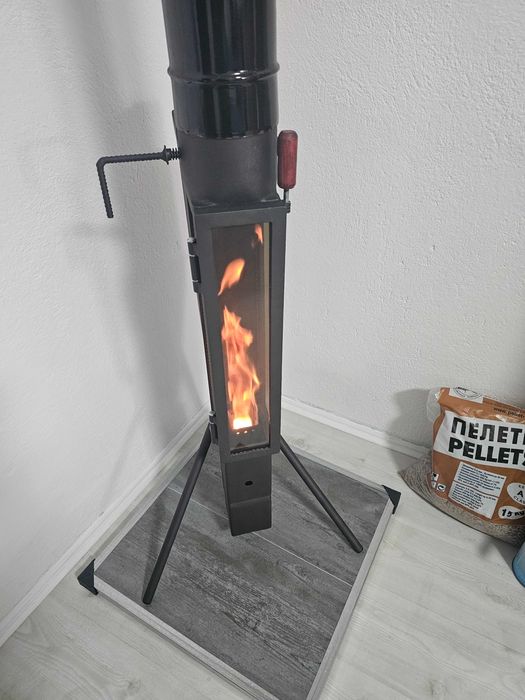 Ново.!! Ракетна пелетна печка .