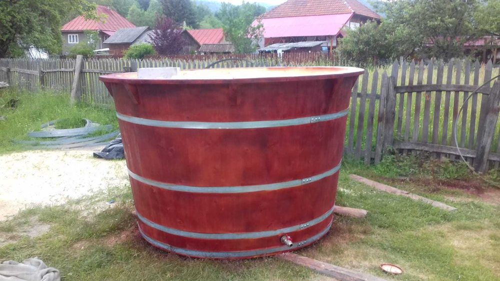 Ciubar | Hot Tube | Piscina | Cada din lemn cu soba din inox