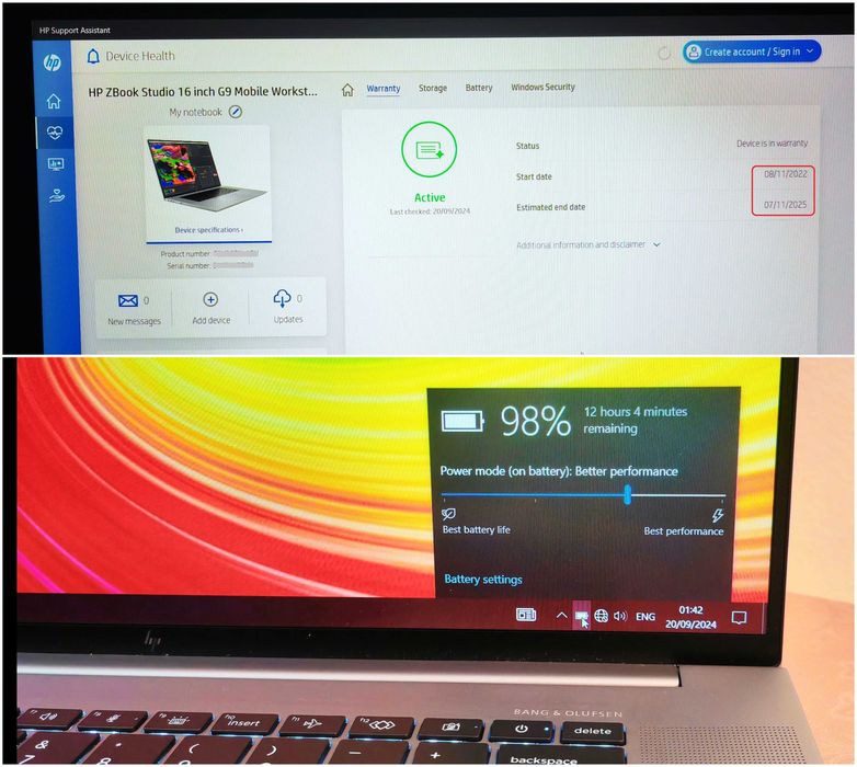 ZBook Studio 16/Intel Core i7-12700H/RTX A1000/16GB RAM/512 SSD/16 IPS