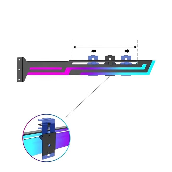 Стойка / Държач за видеокарта с ARGB