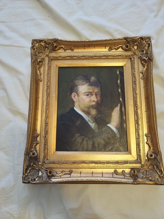 Страхотна картина портрет масло 19век