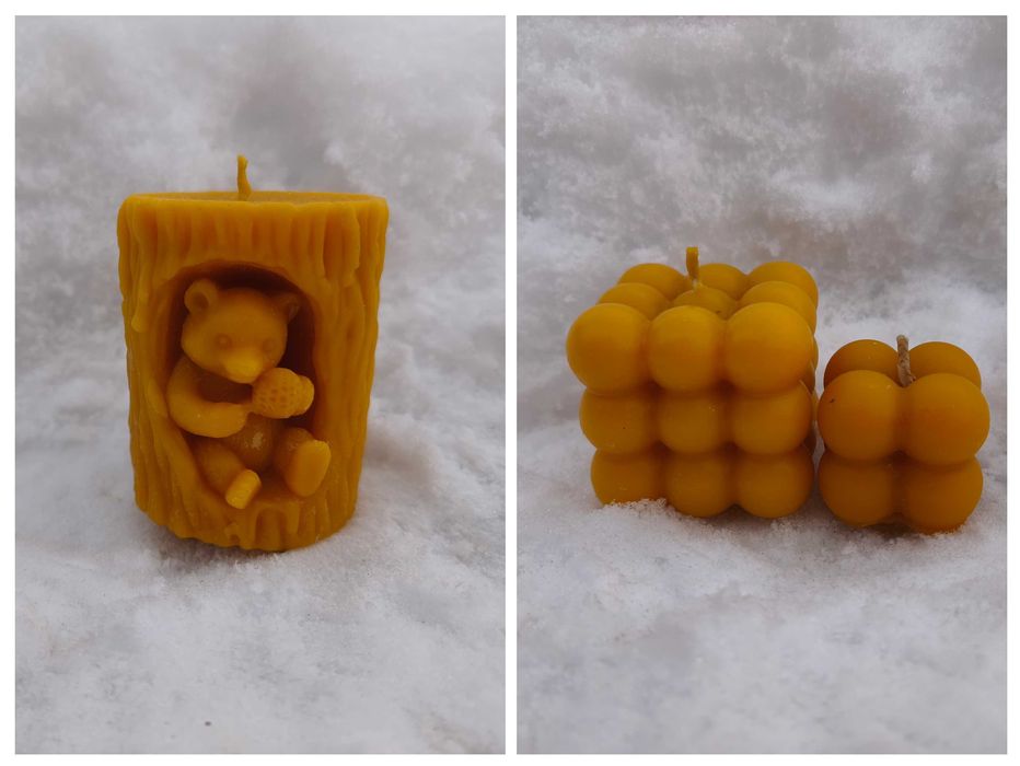 Свещи от 100% пчелен восък - ръчна изработка