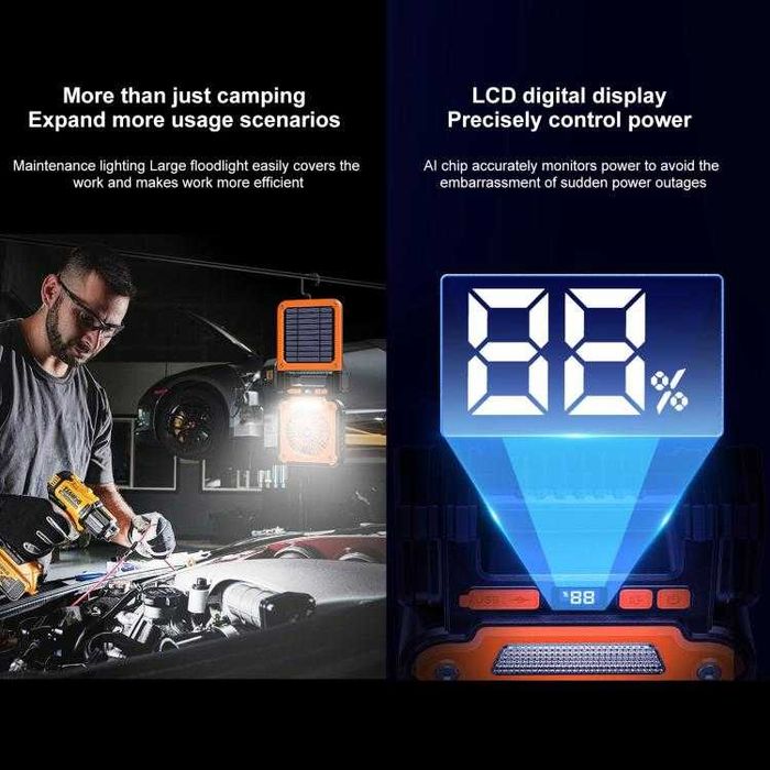 Портативный вентилятор на солнечной батарее с POWER BANK