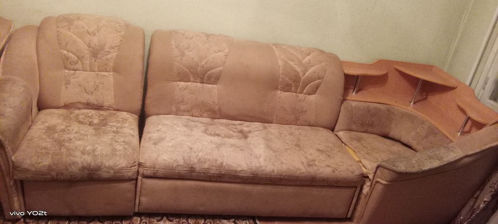 Шкаф и диван с креслом