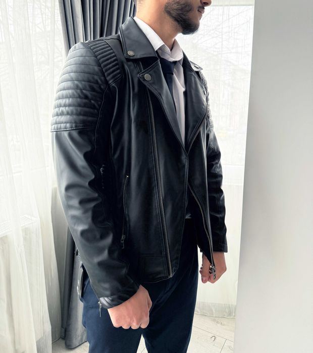 Geaca Jacheta de Piele, Barbati, slim fit