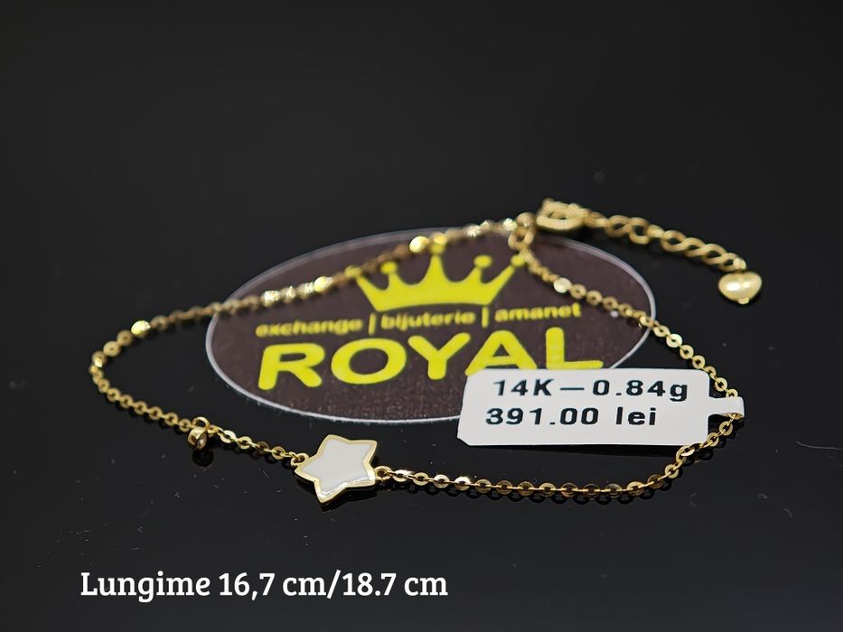 Bijuteria Royal: Brățară aur 14k/0.84 gr
