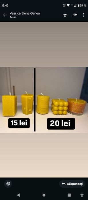 ceara de albine , naturala , pt tratamente de infrumusetare , lumanari