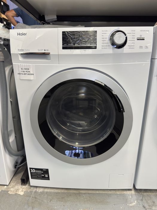 Mașină de spălat rufe 7kg Haier HW70-BP14636N, factura si garantie 12 lunu