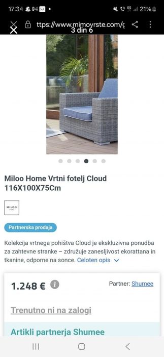 Set exterior de gradina import Suedia