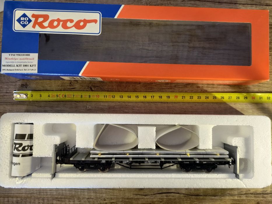 ROCO 47724 DB vagon marfă H0 cu încărcătură țevi nou în cutie