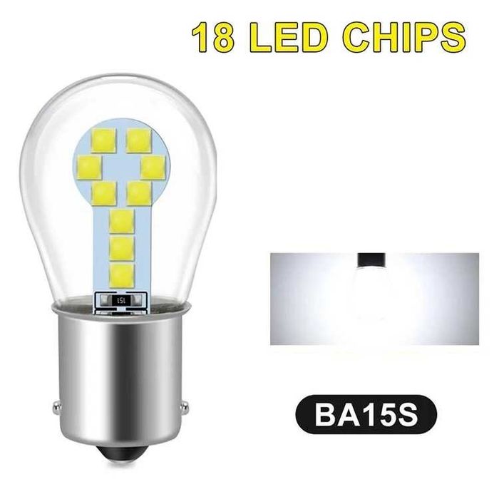 LED Бели Диодни крушки 2бр BA15s LED – T125