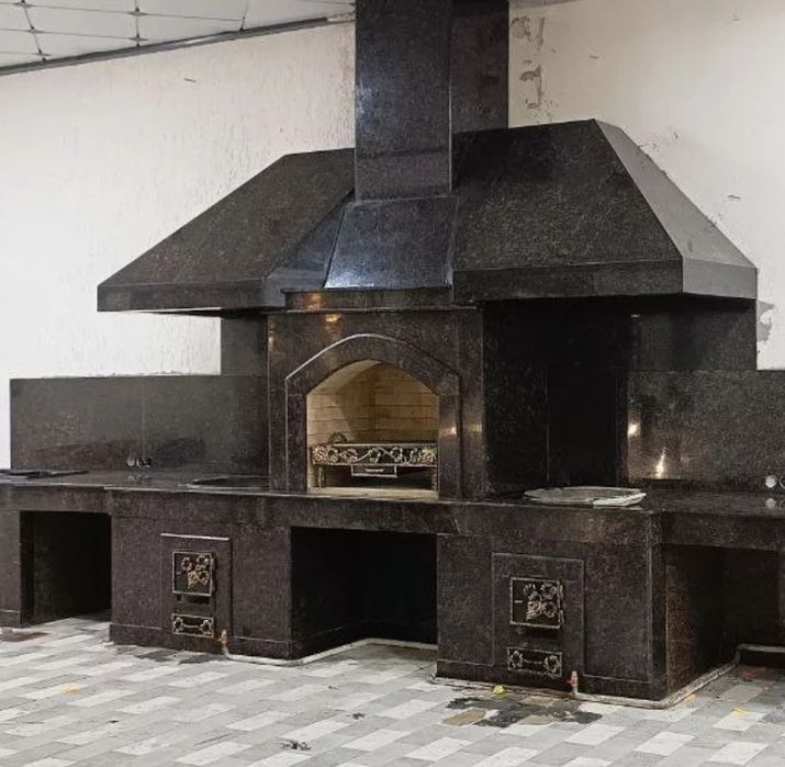 Летняя кухня камин барбекю Ёзги ошхона курамиз