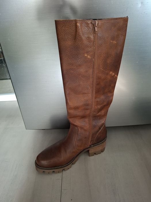 Cizme piele naturala , maro, 40, NOI