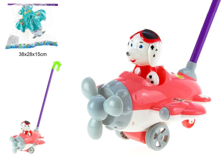 Буталка куче в самолет, играчка за бутане