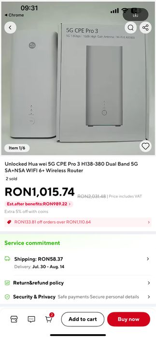 Router modem 5g CPE Pro 3 wifi 6 Ax1800