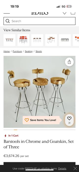 Бар столове / Tamburin Швеция / 70-те