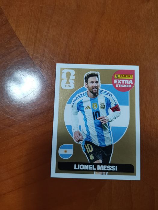 Fifa world cup 2026 extra sticker Gold Lionel Messi