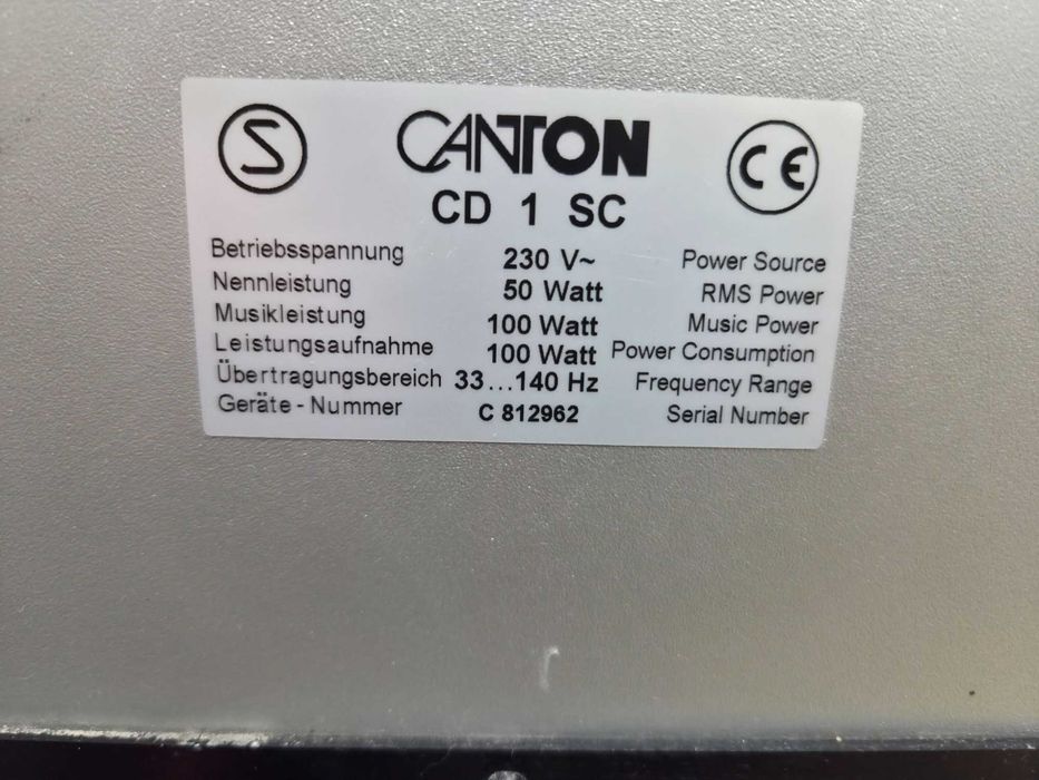 Subwoofer Audio Activ CANTON CD 1 SC cu Statie Interna pt El