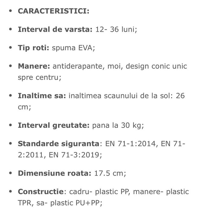 Bicicleta fara pedale Lionelo