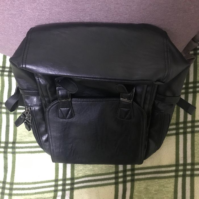 Рюкзак кожаный чёрный