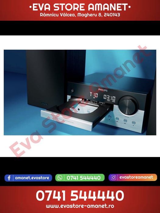 Micro Sistem Audio Hi-Fi PHILIPS 80W Bluetooth Auracast CD USB AUX DSC