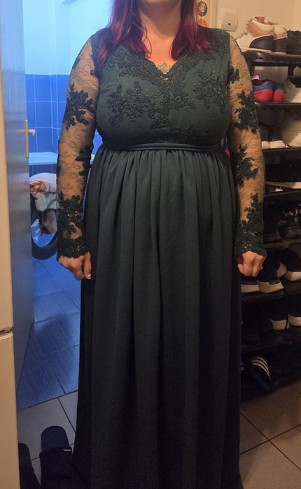 Rochie eleganta verde marimea XL
