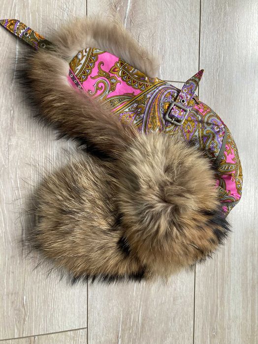 BOGNER Fur Hat Trapper Racoon дамска шапка ушанка естествен косъм енот