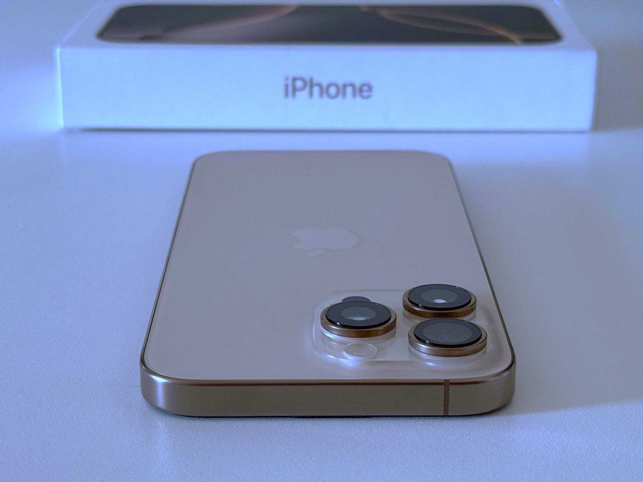 Бартер! Като НОВ! 98% Батерия! iPhone 16 Pro Max Desert Titanium (Златен)