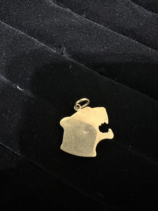 Золотой кулон тигр пантера лев 585