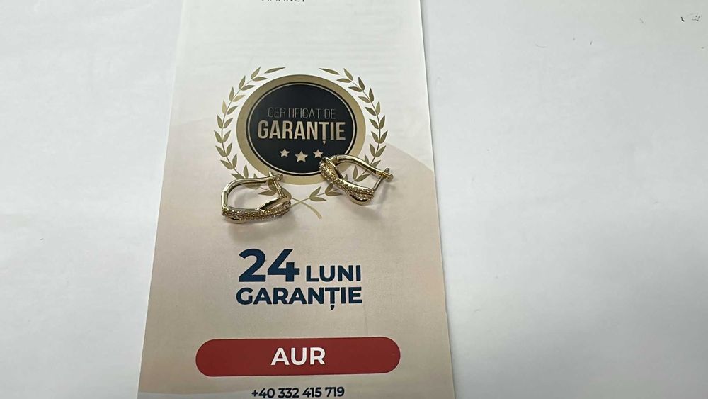 Cercei din aur (AG32 B4831.1-ag45) 2 ANI GARANTIE!