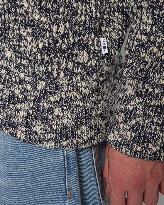 NN.07, Cardigan din bumbac Jesse, Albastru, M