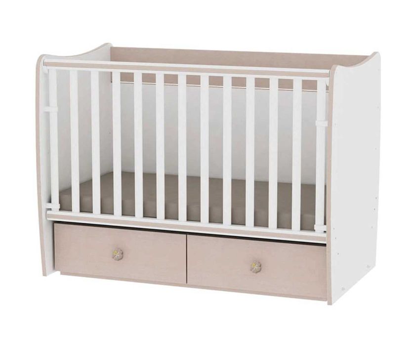 Бебешко / Детско легло LORELLI Matrix_60/120см._Бяло / Дъб